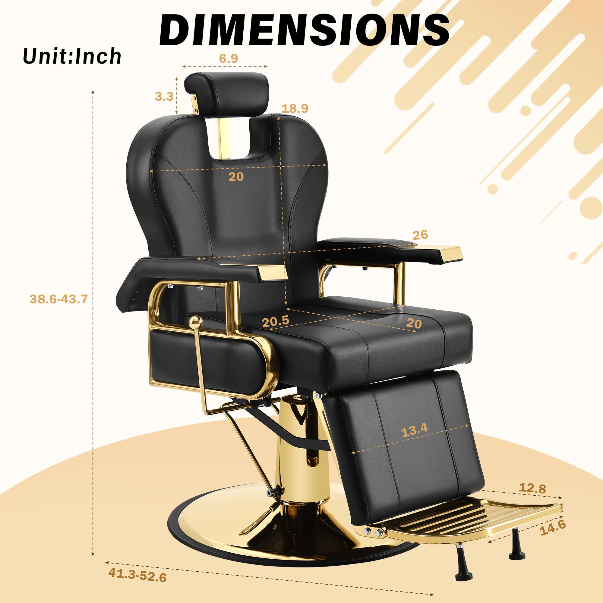 Amazon.co.jp: Hicomony バーバーチェア プロフェッショナル